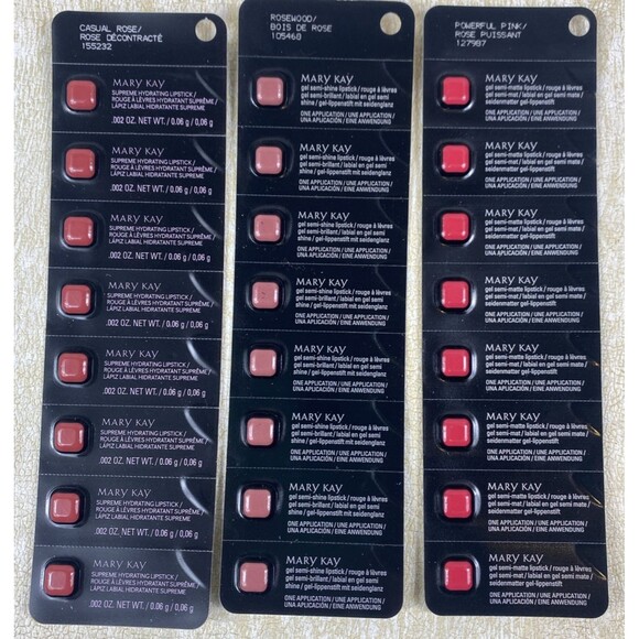 126 Mary Kay® Supreme Hydrating Lipstick Sample Packs 16 Different Shades New - Picture 3 of 7